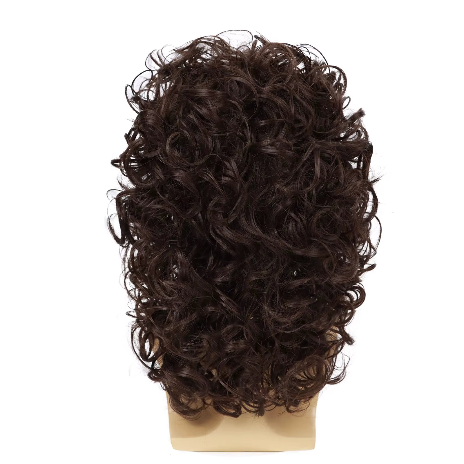 Perruques synthétiques des années 70 pour hommes, Disco pour fête d'halloween, cheveux courts marron