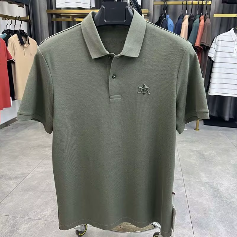 100% pur coton haut de gamme à la mode à manches courtes été nouveau haute qualité hommes d'affaires