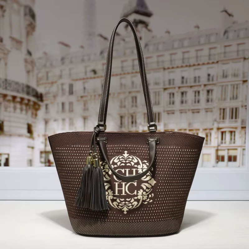 CHCH nouveau sac fourre-tout en tricot pour femmes grand sac de plage bandoulière Shopper avec lettr