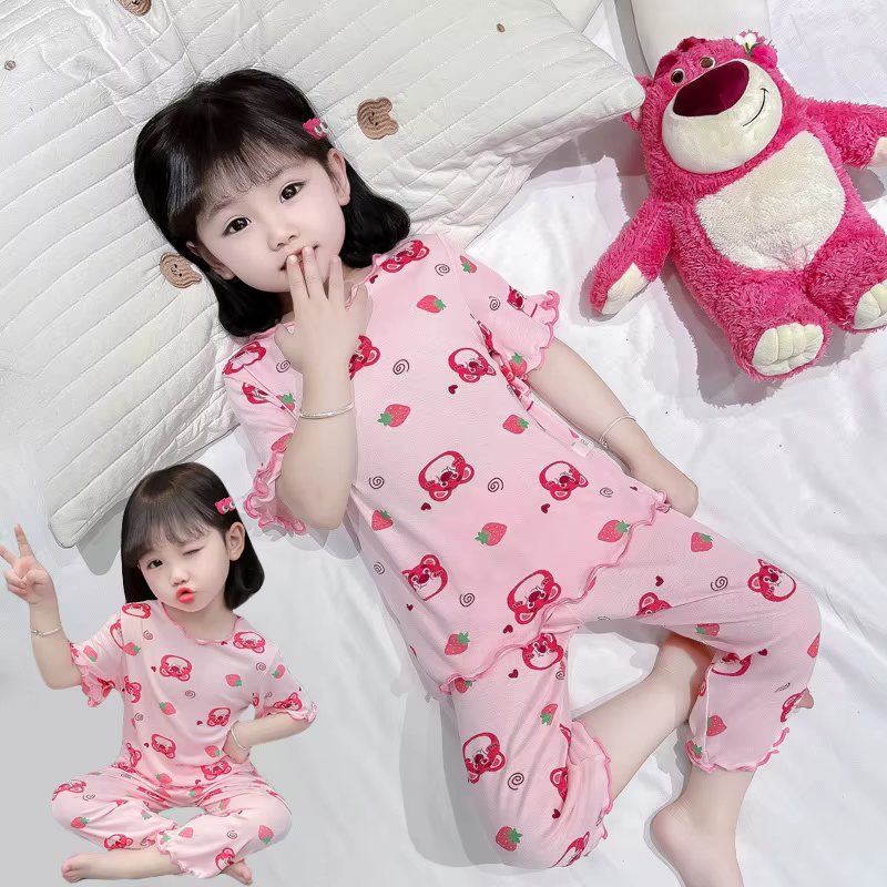 Ensemble de pyjama en coton pour bébé, vêtements de nuit pour enfant en bas âge, vêtements d'intérie