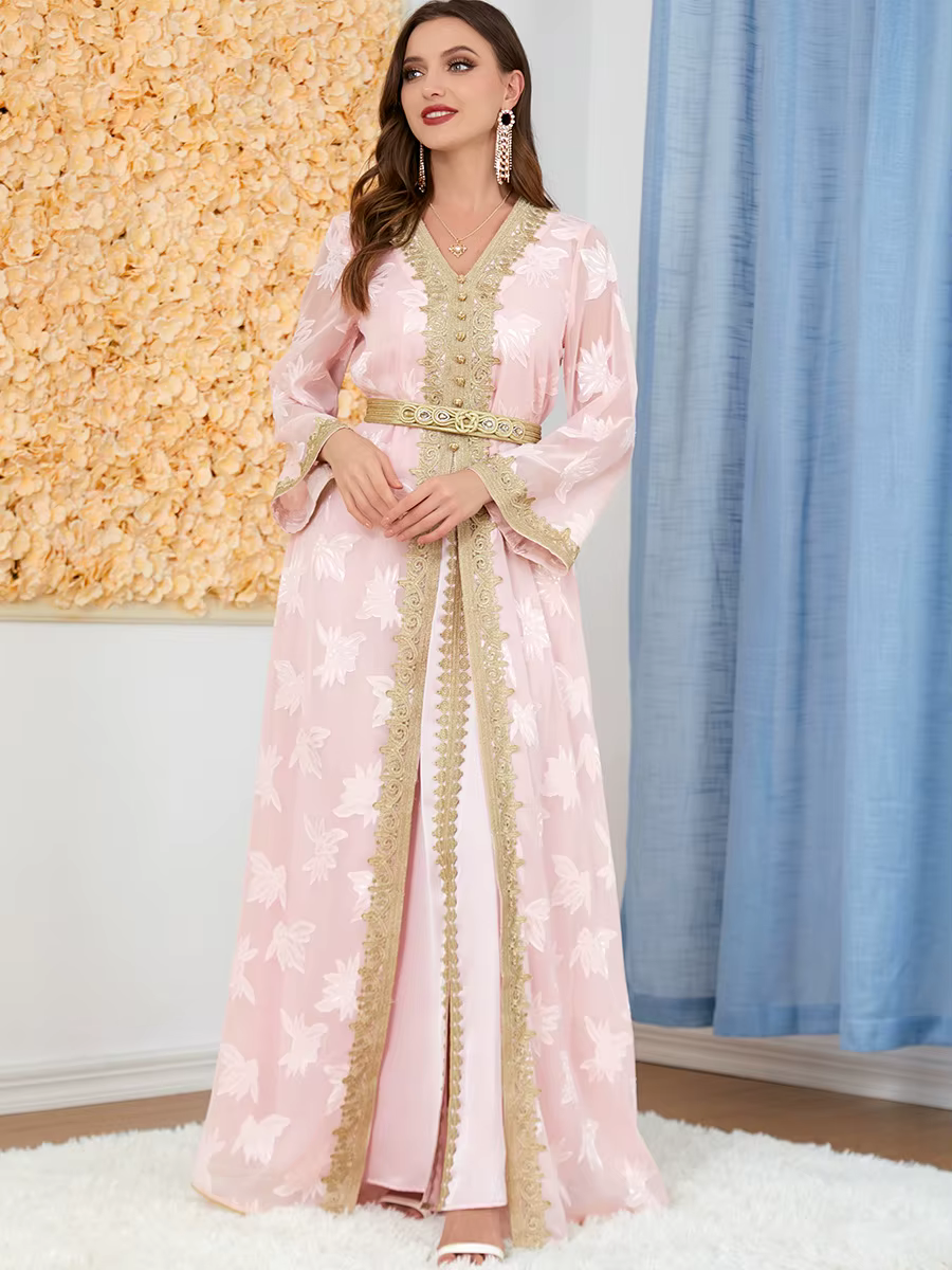 Abaya Dubai-Robe musulmane de luxe pour femmes, Kaftan, Islam Kimono, Caftan Marocain Maxi, Robes de