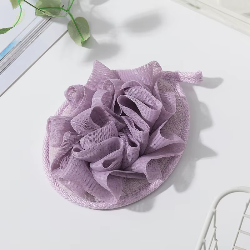 Éponge de bain exfoliante pour le corps, boule de loofah, boule de lavage corporel pour la douche, f