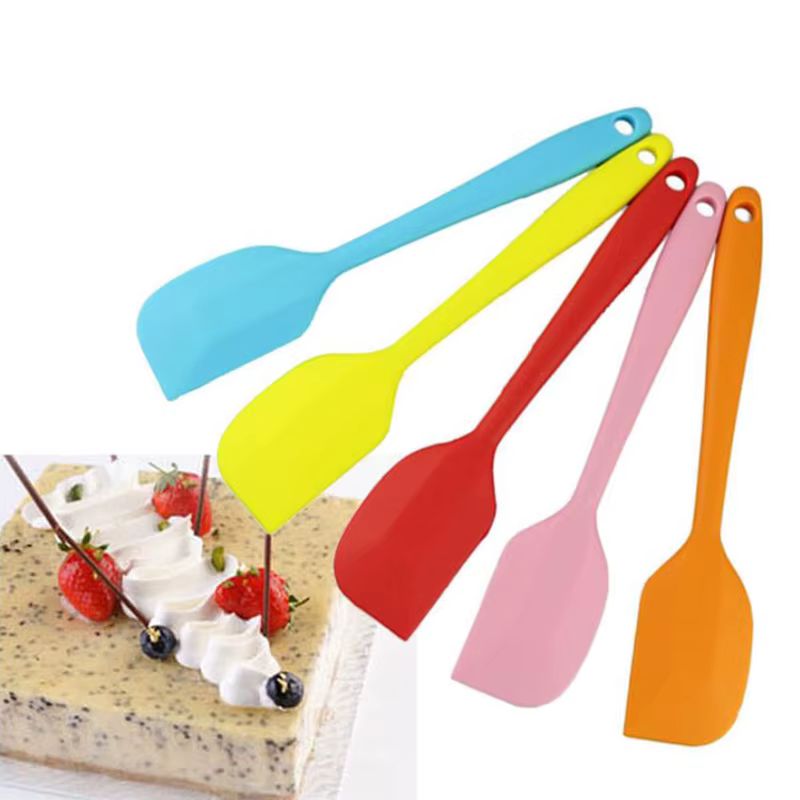 Spatule à gâteau crème en Silicone à Long manche de 21cm, mélange de pâte, grattoir de cuisson, bros