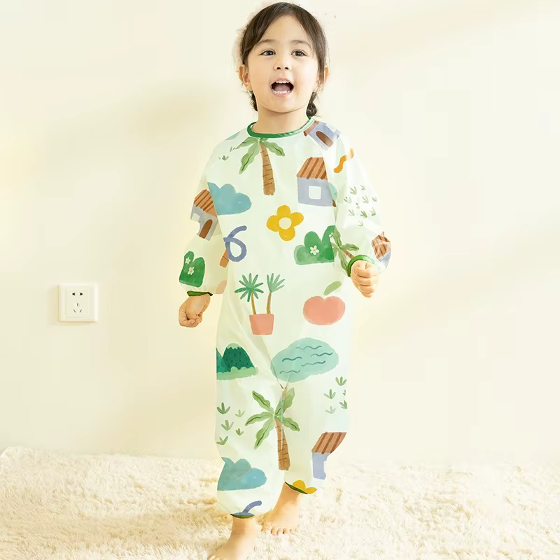 Combinaison rampante pour bébé, blouse une pièce anti-sale, blouse complète pour enfants