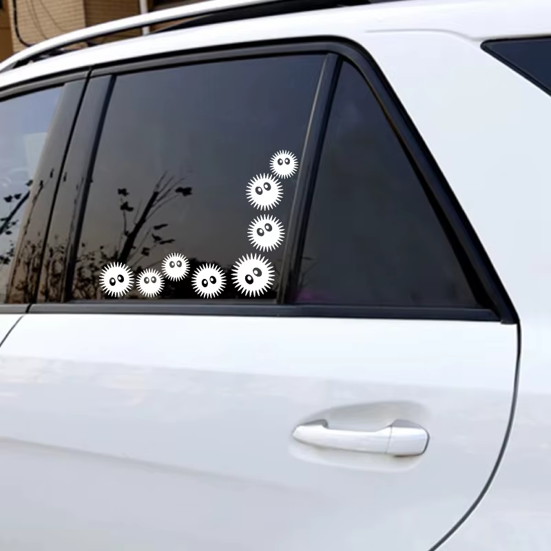 Autocollants boule de poussière Sprite de suie, 9 pièces, autocollant d'art en vinyle drôle pour voi