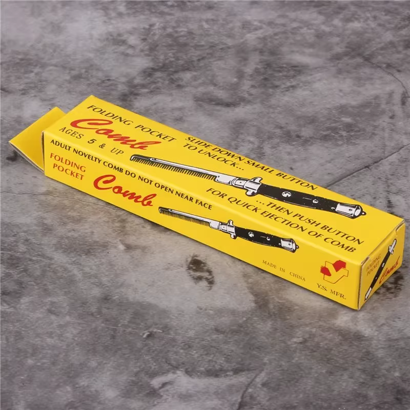 Peigne à ressort pliant pour hommes et femmes, 1 pièce, pince de poche pliante faite à la main, peig