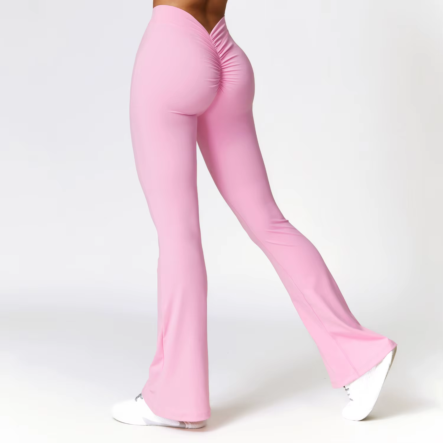 Leggings évasés en forme de V, pantalons de Yoga pour femmes, taille haute, jambes larges, pour gymn