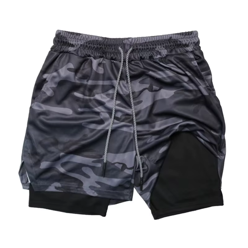 Short multi-poches pour hommes, short de Fitness, décontracté, sport de plage, doublé, slim, Style q