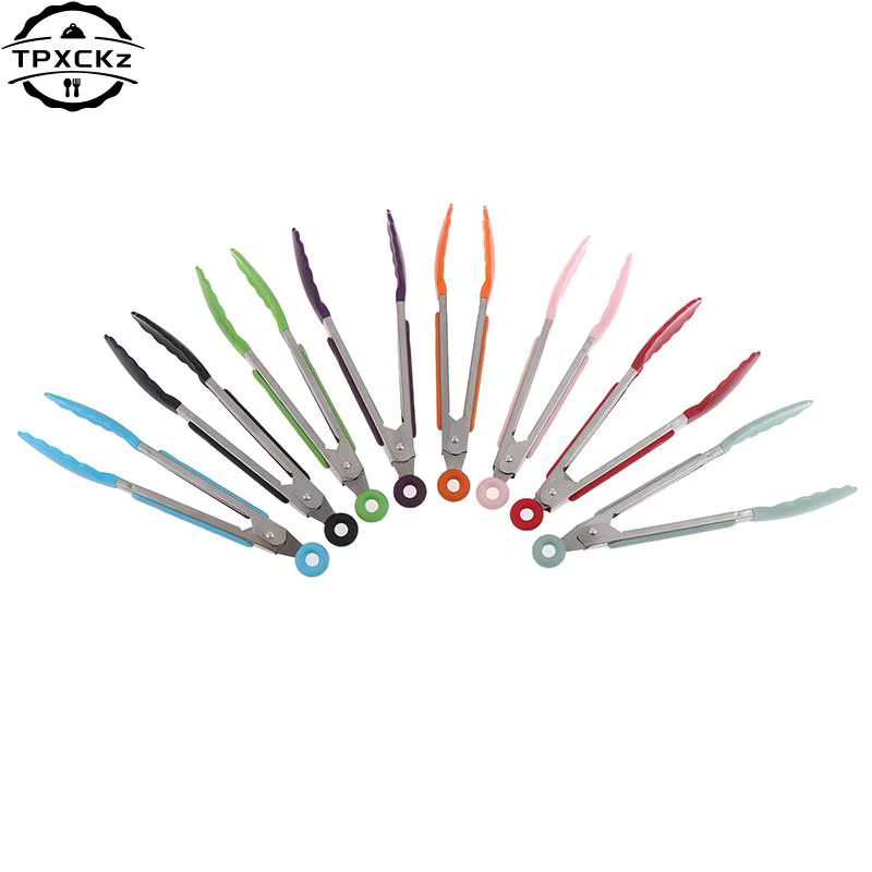 Pince à griller en silicone pour barbecue, cuisine, cuisson, salade, pince de service, pince à pince