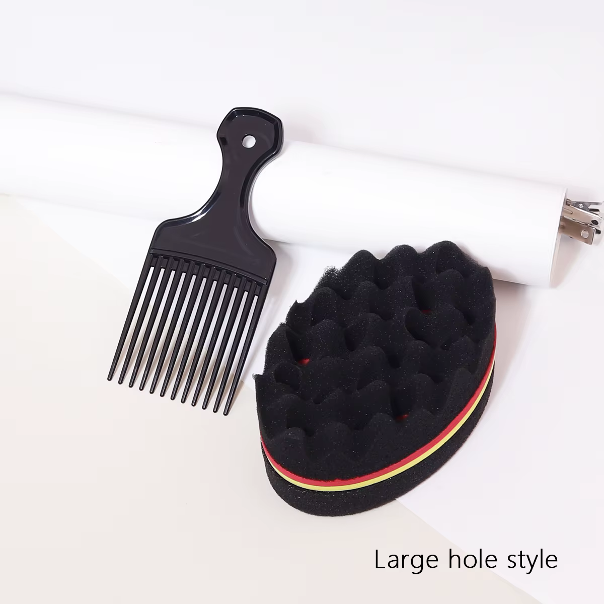 2 pièces/ensemble de peignes à brosse à dents larges, type d'insertion, brosse éponge de style afric