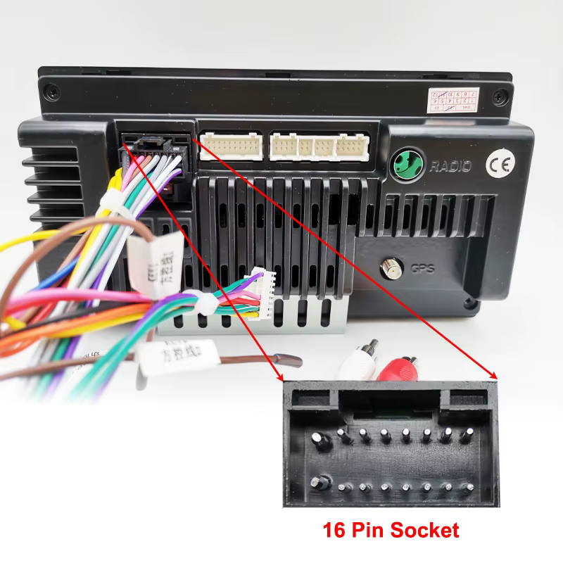 Adaptateur de faisceau de câblage ISO Android pour voiture, prise 16 broches, unité principale Radio