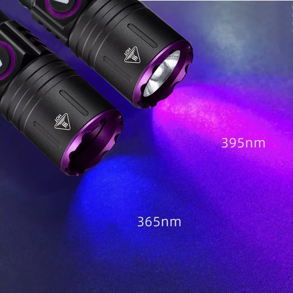 Lampe de poche USB à lumière noire haute puissance, 15W UV 365nm, marqueur d'encre Invisible, chat, 