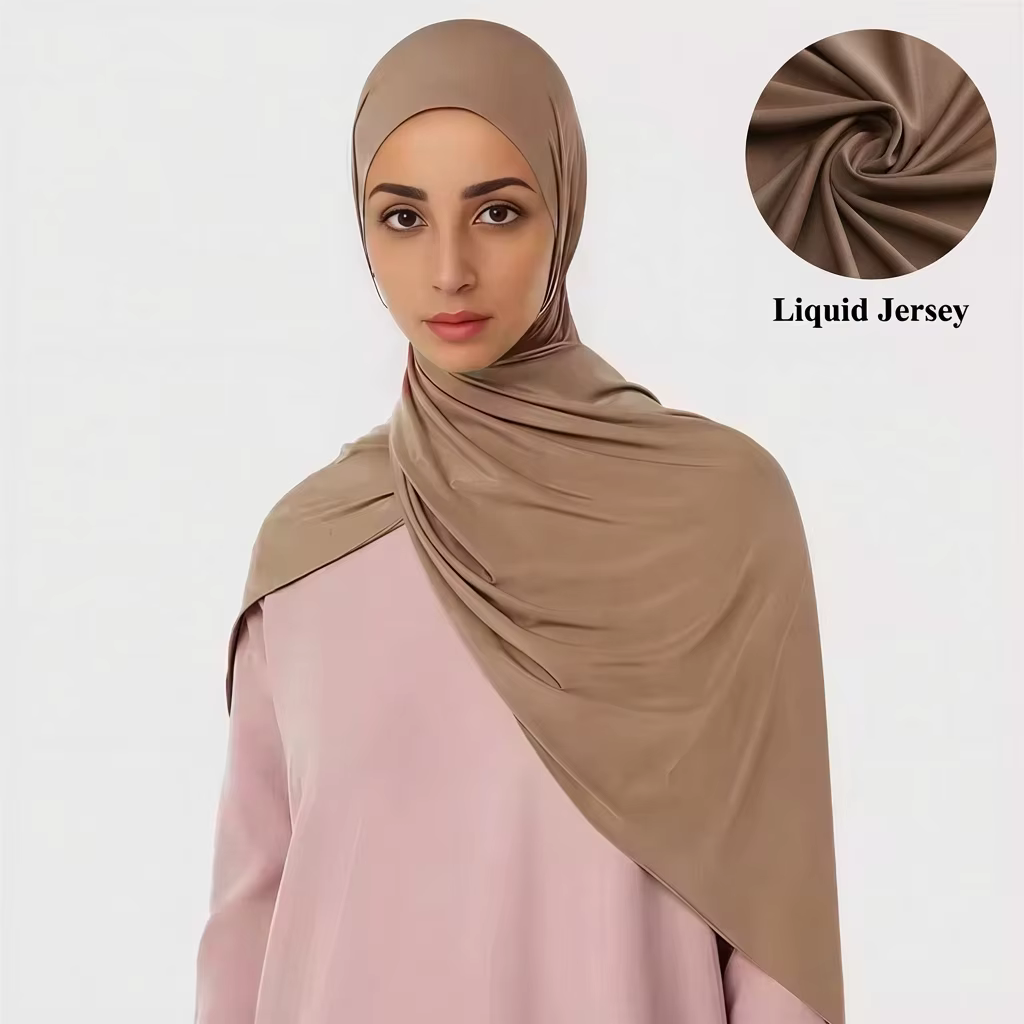 Nouveau Hijab en Jersey Liquide pour Femmes Musulmanes, Foulards et Châles de Ramadan, Voiles Islami