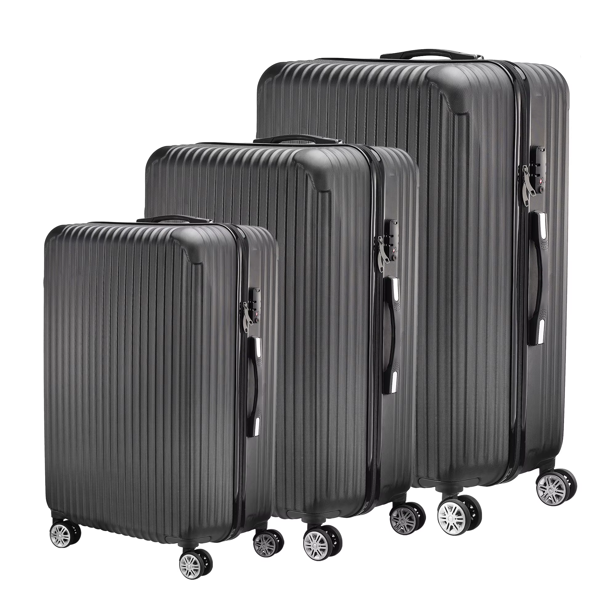 Ensemble de bagages Fangange 3 pièces, roues silencieuses universelles, avec serrure à combinaison,