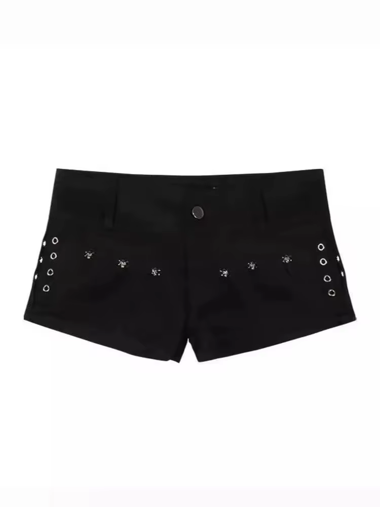 Y2K Denim Shorts Femmes Skinny Populaire Streetwear Quotidien Personnalité Étudiants Vacances Mode S