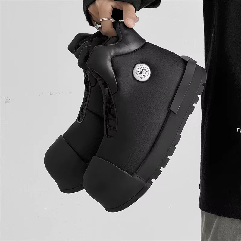 Chaussures en toile à grosse tête pour hommes et femmes, semelle optique rehaussante, haut, couple p