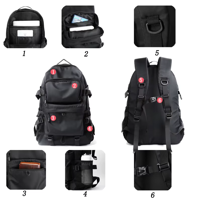 MOYYI léger décontracté sac à dos pour ordinateur portable pour hommes grand espace étanche voyage s