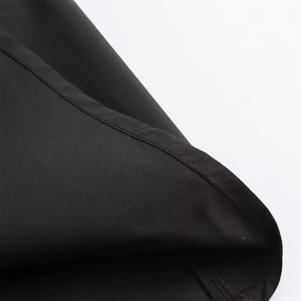 Mooyufon 2025 tempérament femme polyvalent ample et décontracté couleur unie jupe taille haute longu