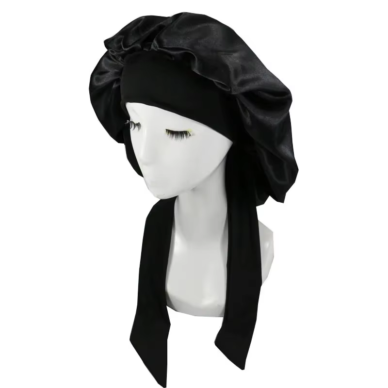Femmes Satin solide chapeau De couchage nuit Bonnet De sommeil soins capillaires Bonnet Bonnet De Nu