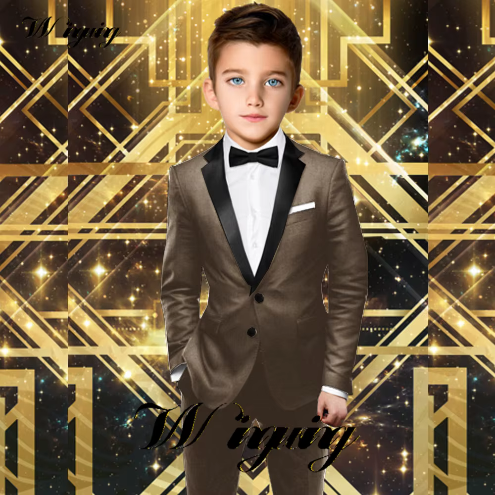 Ensemble 2 pièces veste et pantalon pour garçons, smoking de mariage pour enfants, coupe couvertes,