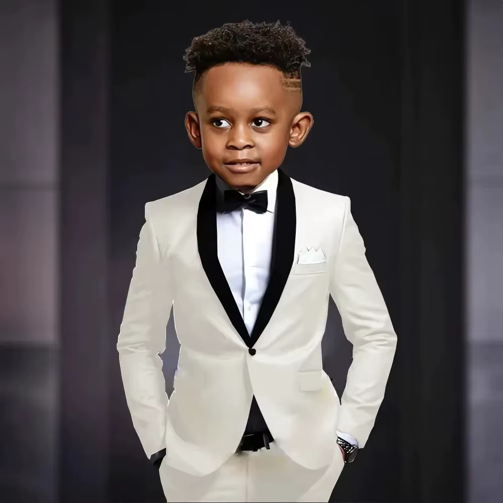 Txjojn nouveau ensemble de costume pour enfants 2 pièces veste pantalon tenue de porteur d'anneau de