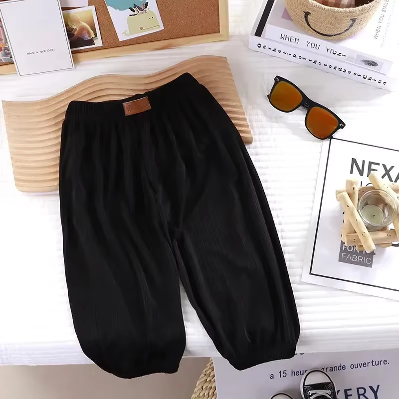 Pantalon d'été fin et respirant pour enfants, couleur bonbon contre les moustiques, pour garçons et 