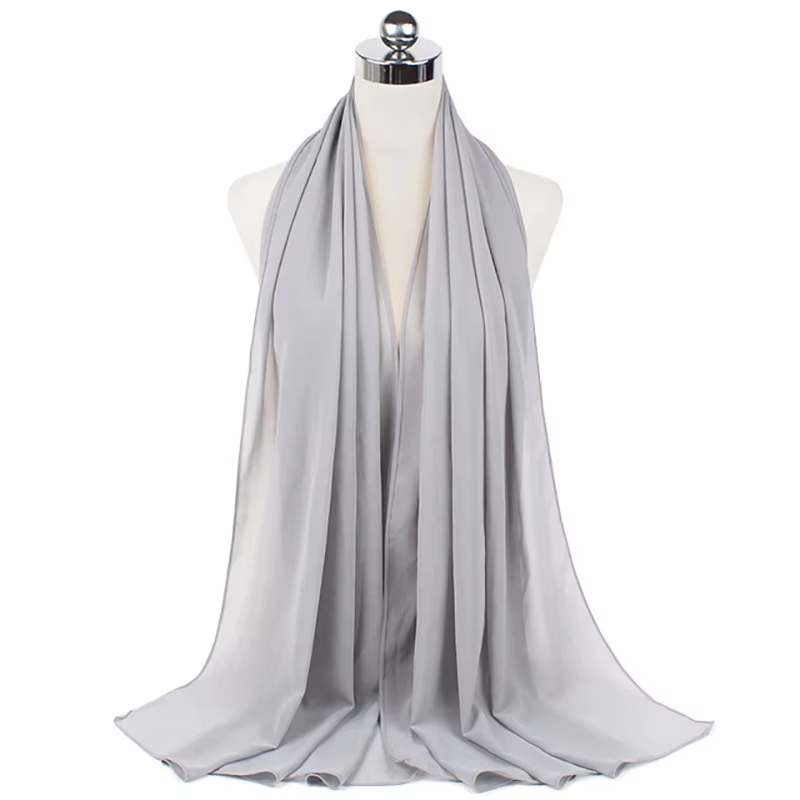 Femmes musulmanes en mousseline de soie Hijab châles écharpe Modal coton Jersey Hijabs plaine douce