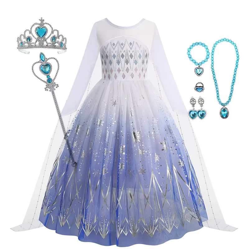 La reine des neiges 2 Elsa princesse filles habiller Disney reine des neiges Costume carnaval fête H