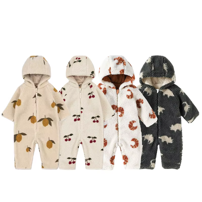 Combinaisons en velours pour bébés filles, motif dessin animé, chaudes et épaisses, pour l'automne e