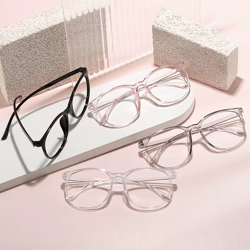 Lunettes d'ordinateur transparentes à grande monture pour femmes, rondes, Anti-lumière bleue, optiqu