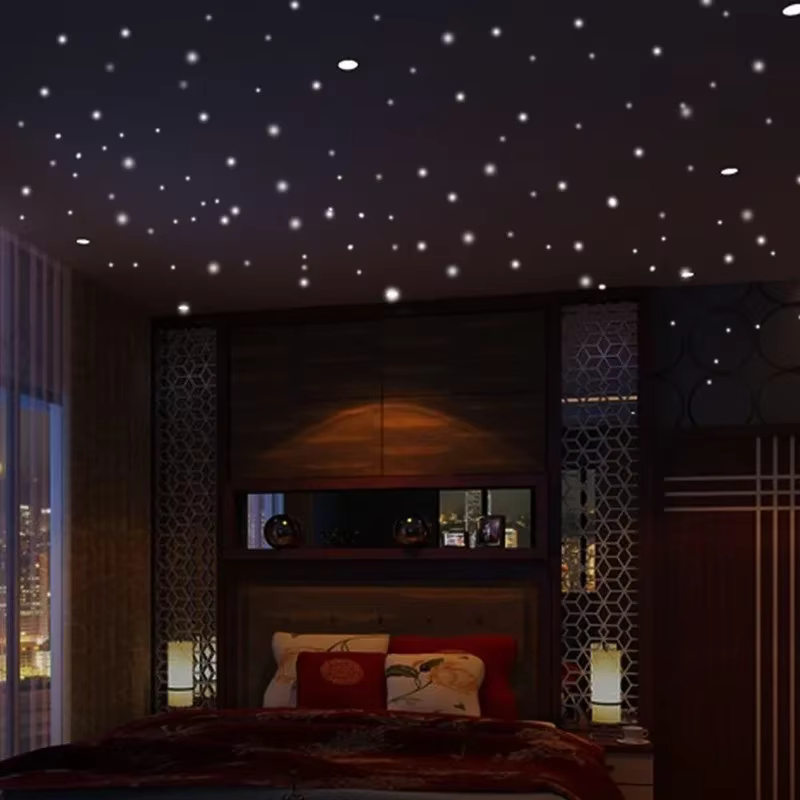 Autocollants muraux lumineux en vinyle, 407 pièces, décoration murale, étoile qui brille dans la nui