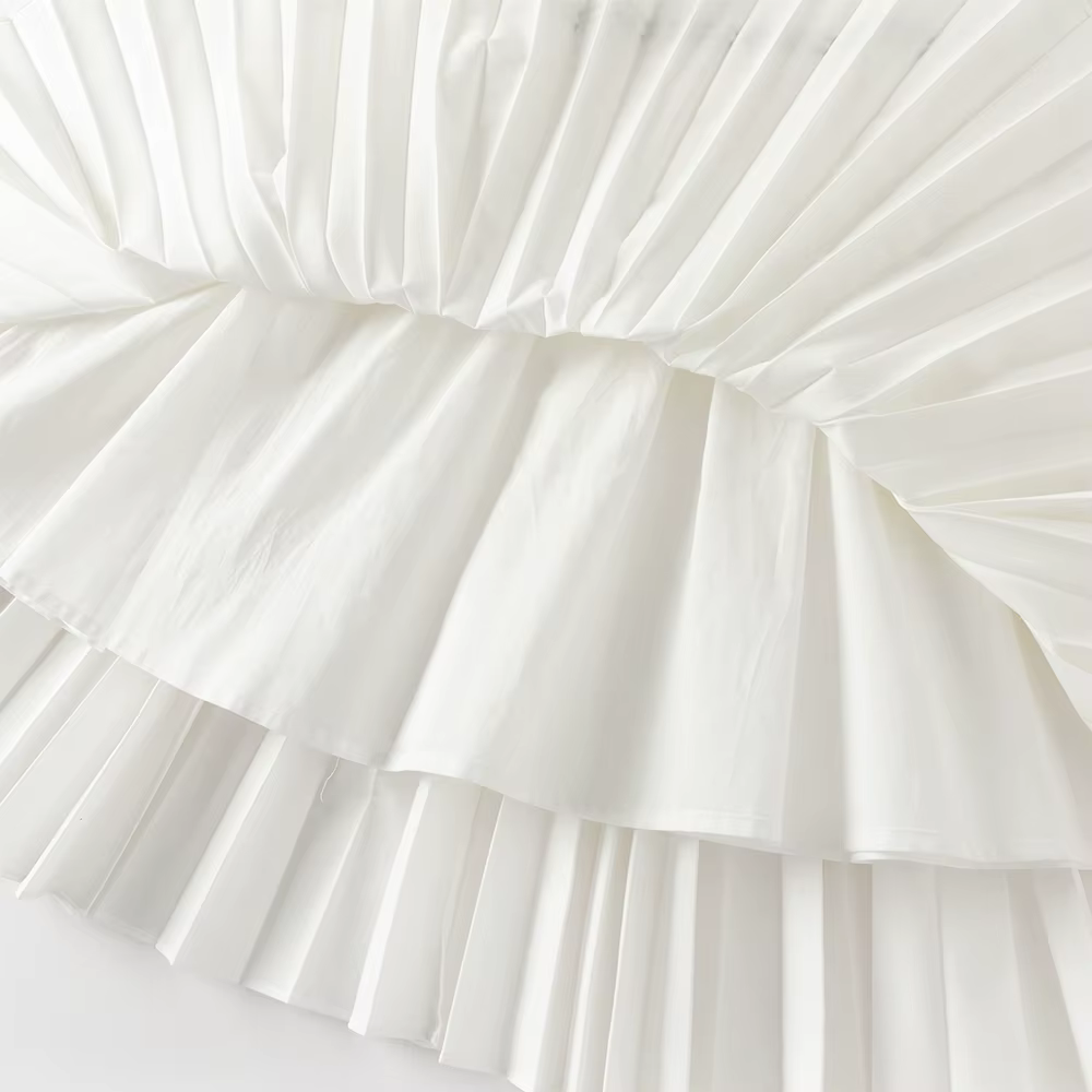 Robes de princesse d'été blanches pour filles Dave Bella, robes plissées sans manches pour enfants, 
