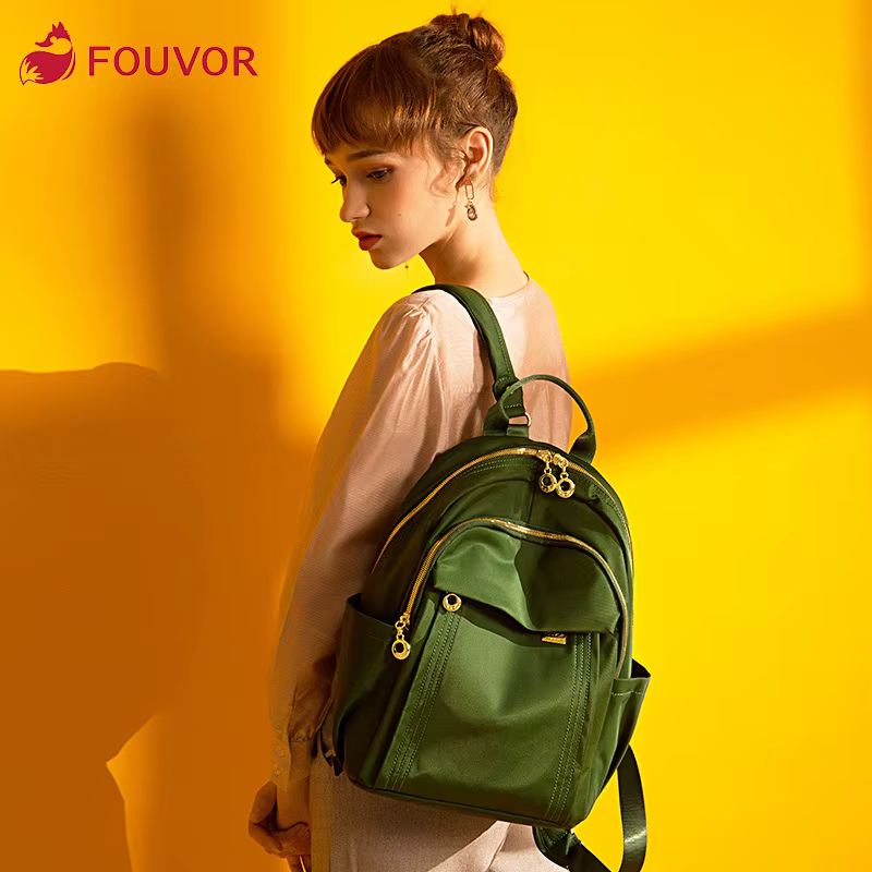 Fouvor femmes sac à dos en Nylon imperméable élégant grand sac à dos jeunesse décontracté léger voya