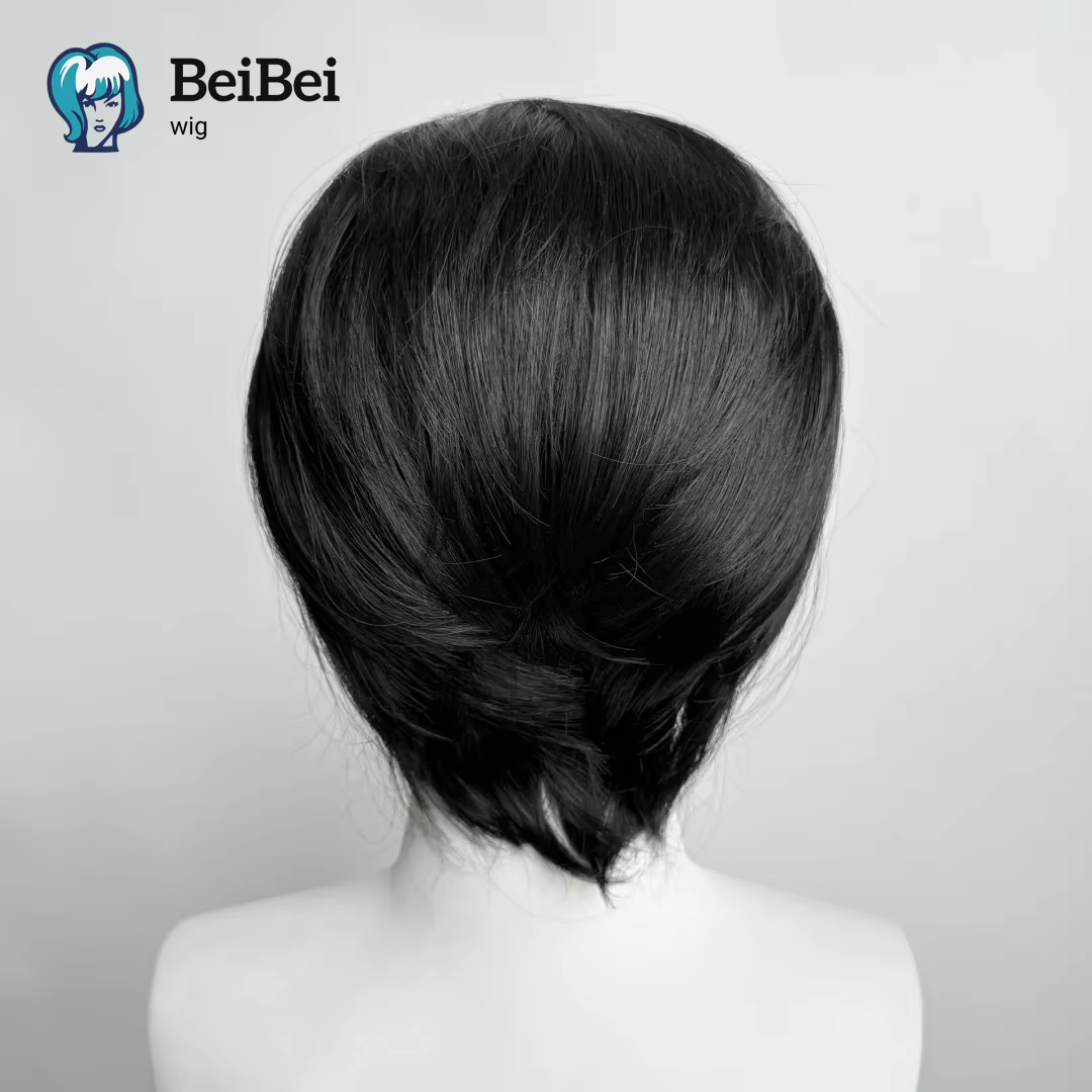 BeiBei – perruque Lace Front Wig synthétique courte noire, 8 pouces, 13x4, Blonde argentée, en Fiber