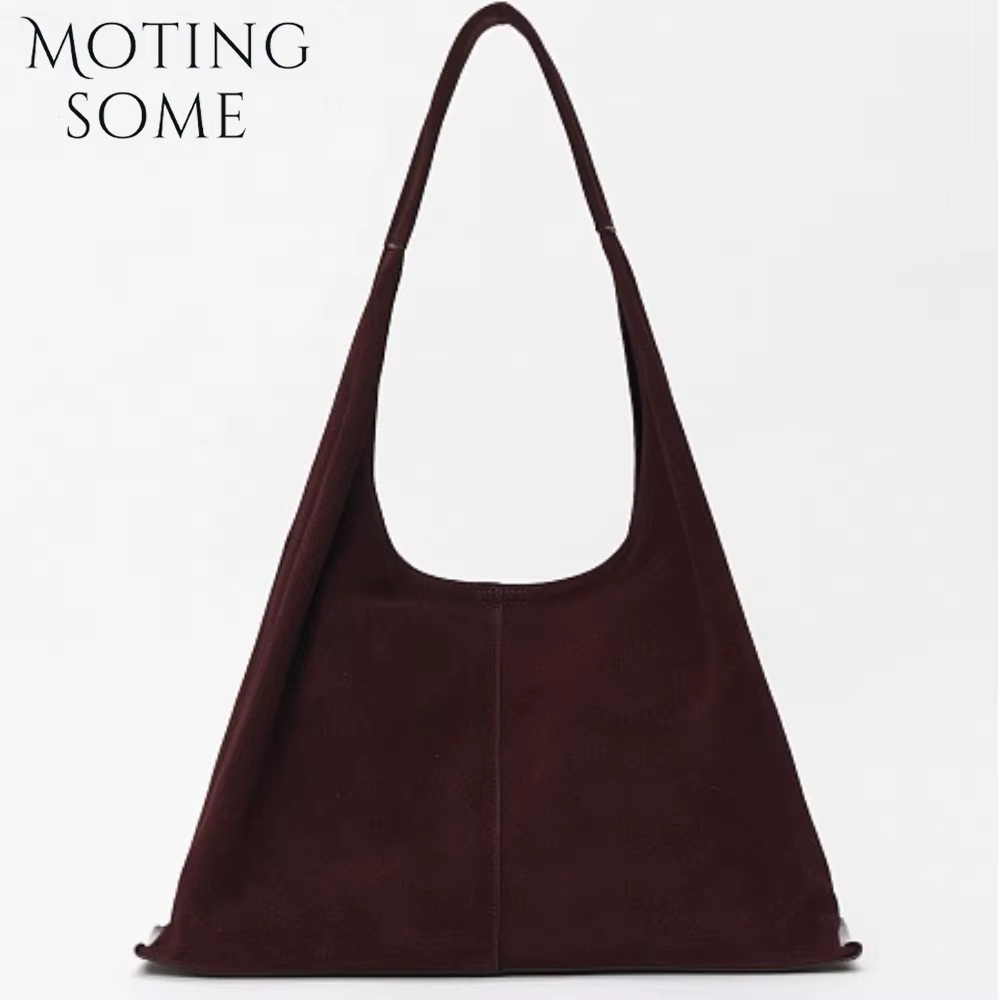 Motingsome Respzed-Sac en daim pour femme, sacs à main de dégager de luxe, fourre-tout décontracté e