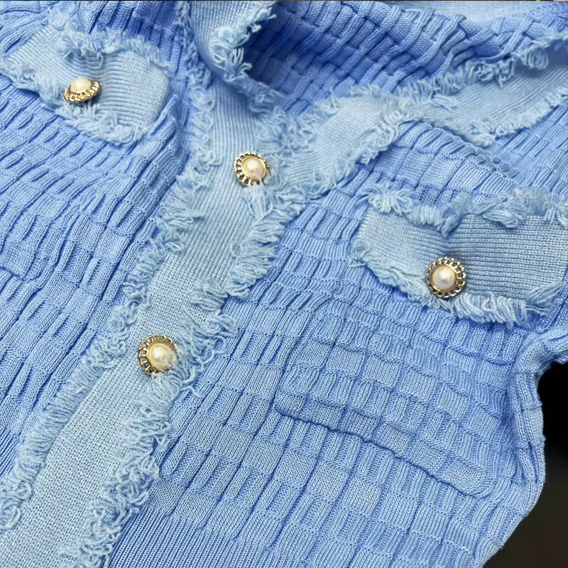 YuooMuoo 2026 nouveauté femmes tricoté longue robe élégante col en v simple boutonnage fendu robe pu