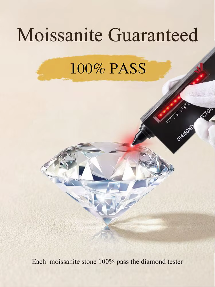 LOUTF 1CT Collier pendentif blanc en diamant Moissanite étincelant de luxe pour femmes, en argent st