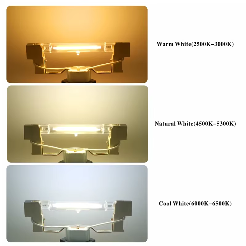 Ampoule LED haute puissance R7S en Tube de verre COB, céramique 110V 220V 78MM 118MM, lampe épis de 