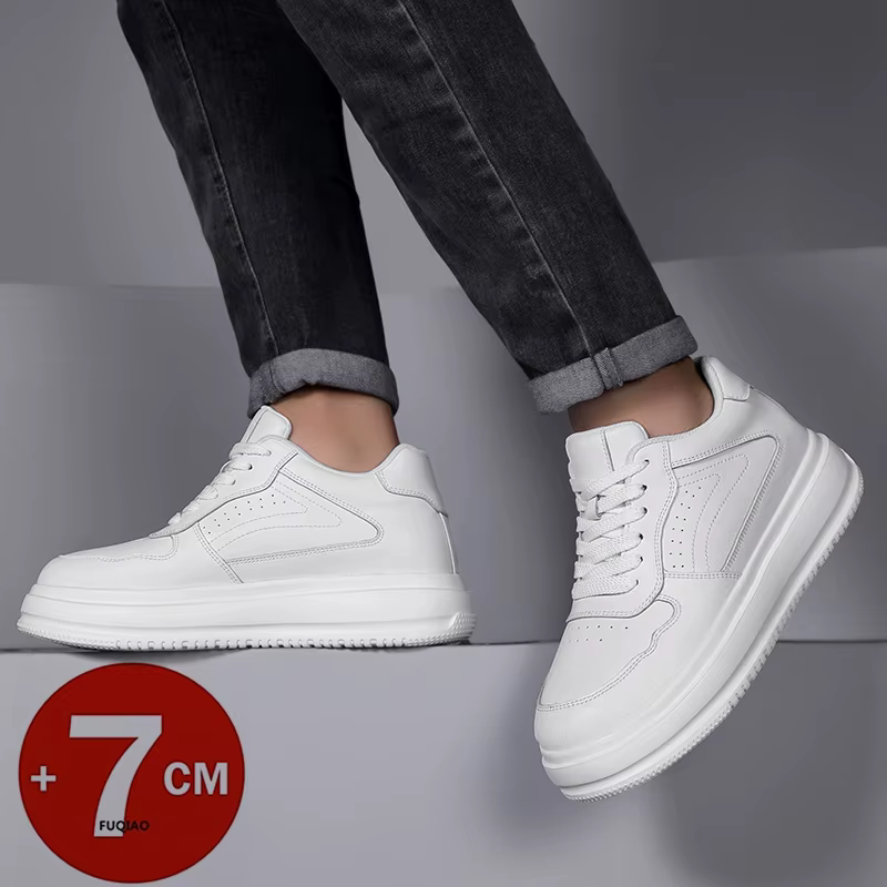 Hommes femmes 7CM hauteur augmenter espadrilles décontractées chaussures d'ascenseur confortables re