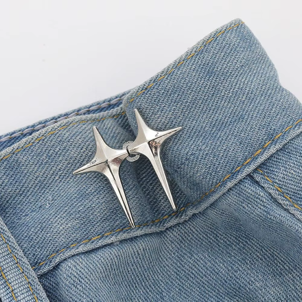 Épingle à bouton rétractable pour pantalon, bouton à clipser, attache pour jean, ajustement parfait,