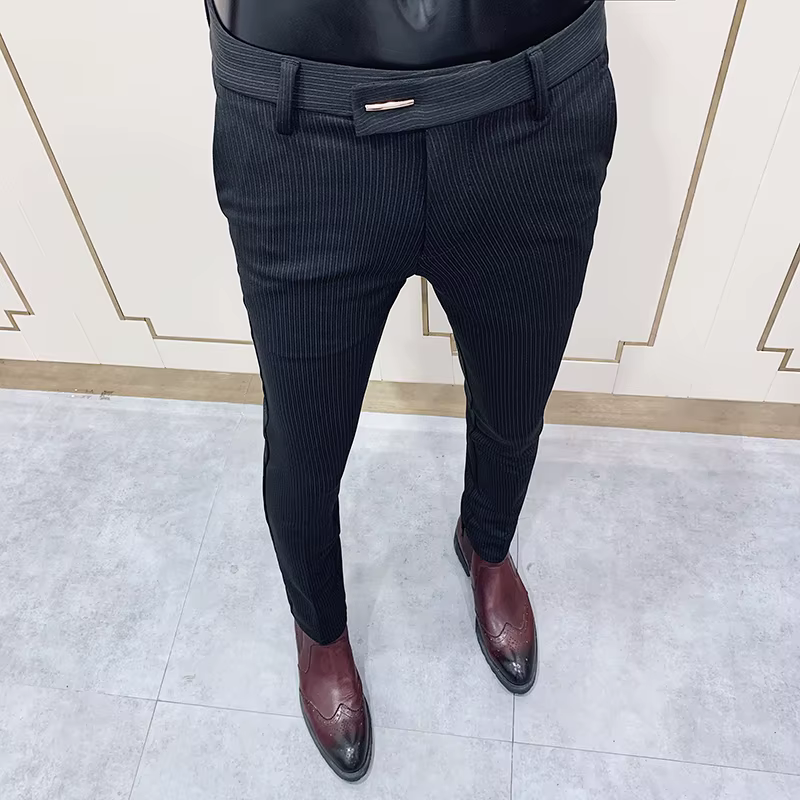 2025 printemps et été nouveaux hommes décontracté affaires robe pantalon mode sociale solide fête de