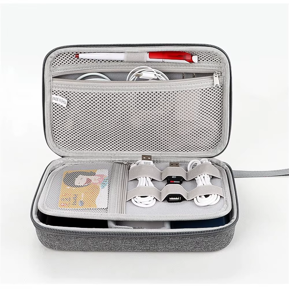 Organisateur d'accessoires électroniques de voyage de grande capacité, sac de rangement Portable pou