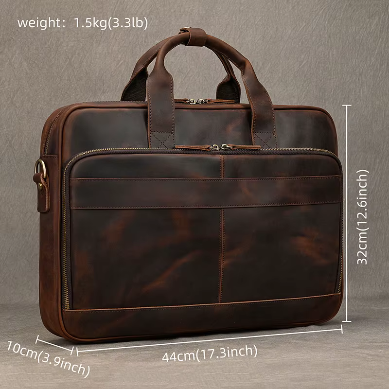 Étui à Bombes en Cuir group pour Homme, Sac d'Ordinateur, 14 15.6 Pouces, PC, Médecin, Avocat, Busin
