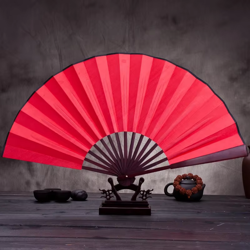Éventail pliant chinois en bois de bambou, 10/13 pouces, tissu en soie, bricolage, personnalité plia