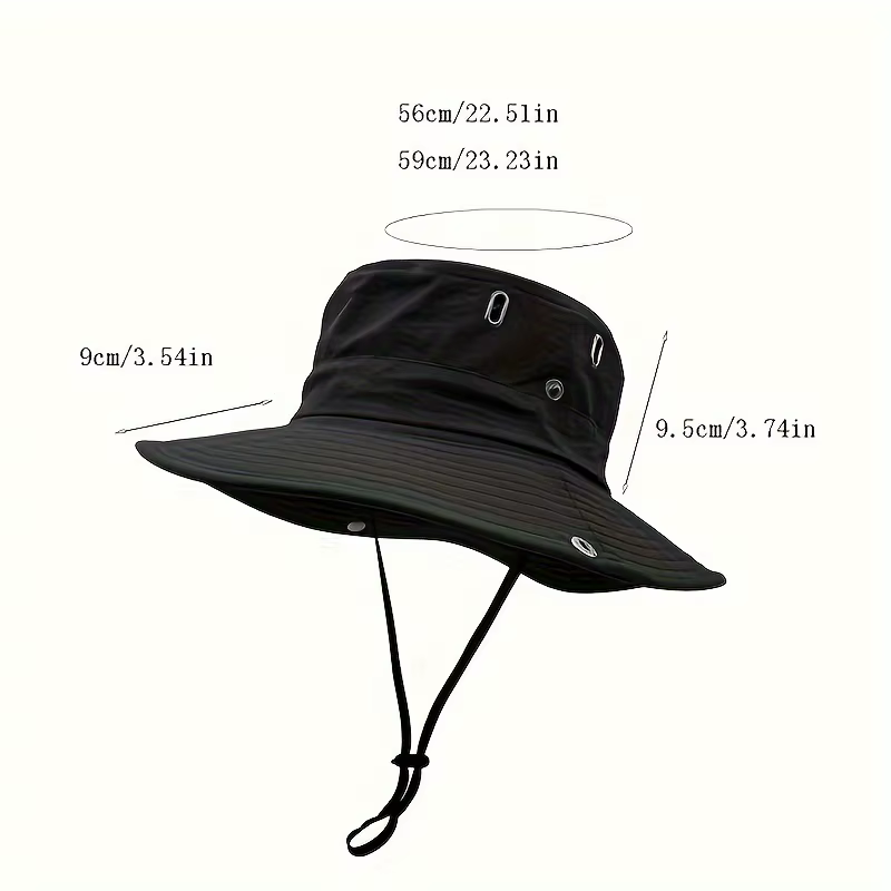 Nouveau chapeau de pêcheur tendance et polyvalent, chapeau de montagne anti-UV, réglable, respirant,