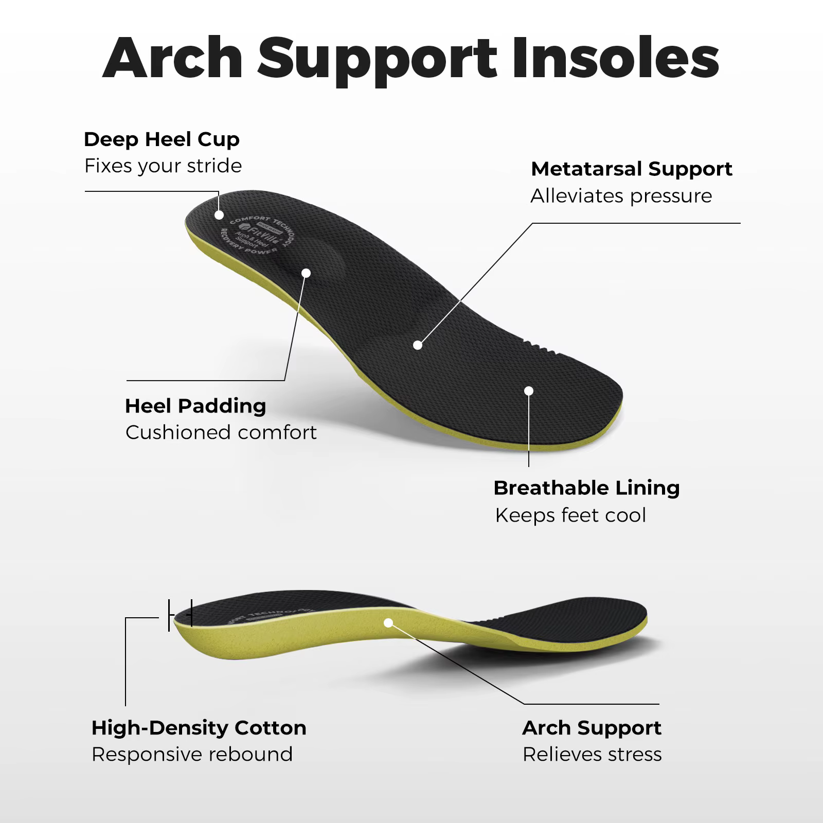 Fittington chaussures de marche pour hommes semelle épaisse sans lacet chaussure hauteur augmentant 
