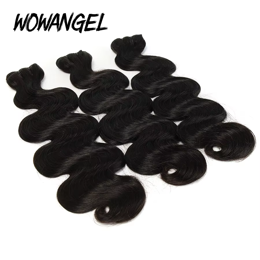Wow Angel 28 30 pouces vague de corps paquets de cheveux humains 1/3/4 pièces 10A brésilien Remy Ext