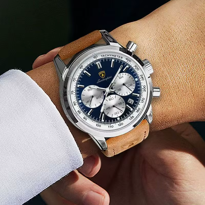Montre multifonctionnelle Lamborghini 921 pour homme et femme avec calendrier, montre à quartz, lumi