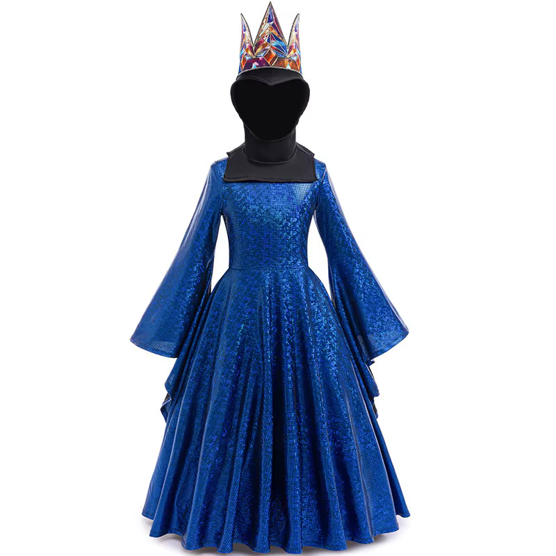 Costume de reine maléfique blanche-neige pour filles, vêtements de spectacle sur scène pour enfants,