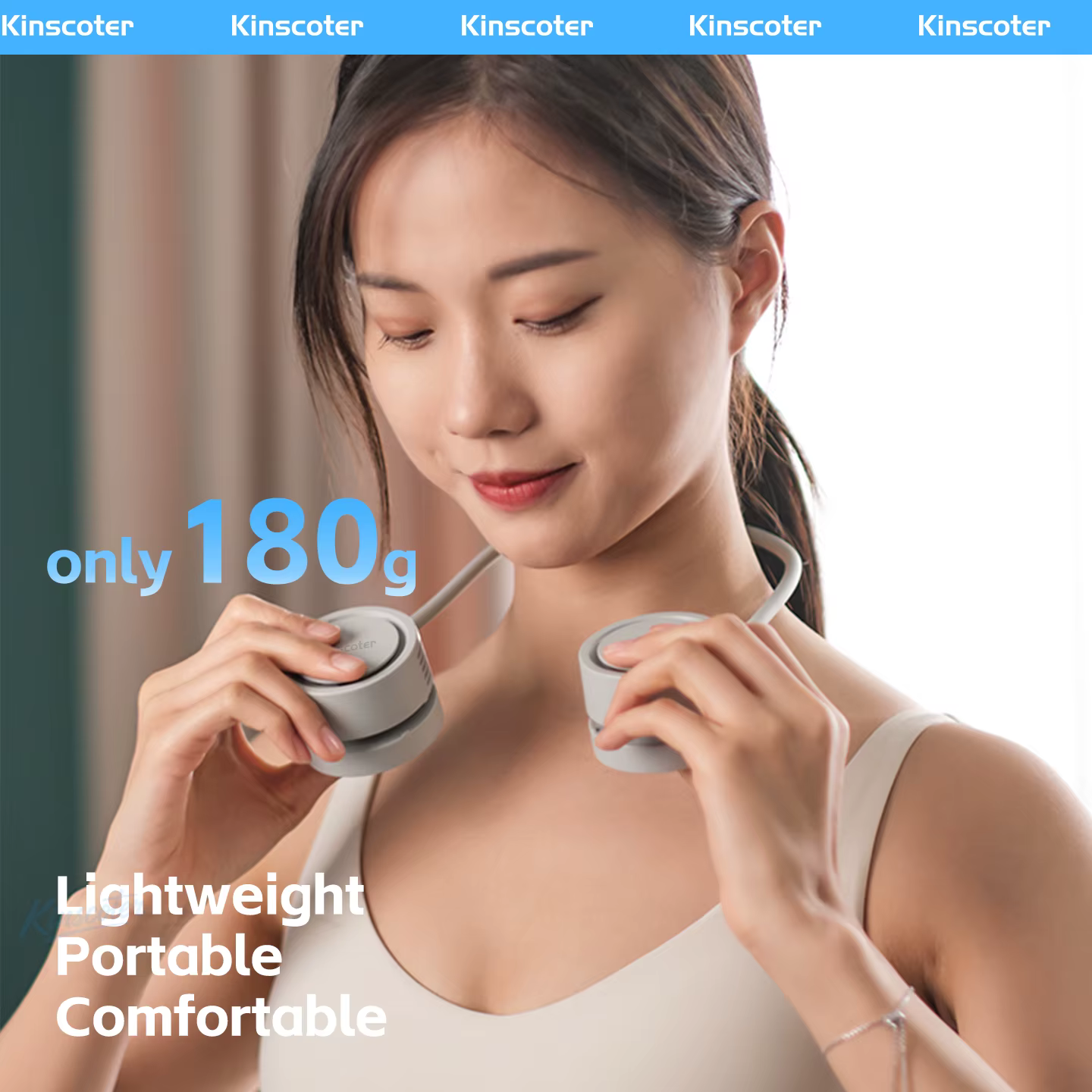 Ventilateur de nuque Power ventilador Bladeless Neckband Fan Portable Mini Air Cooler USB Rechargeab